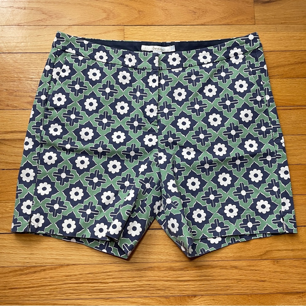 Boden Richmond Shorts in a green floral medallion print| US 6